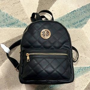 Black Mini Backpack two zippers NWT